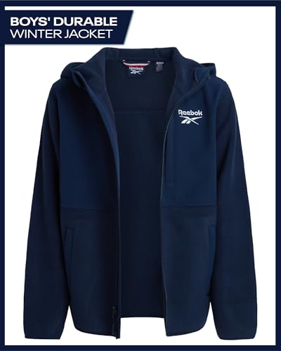 Reebok Boys Polar Fleece Jacket Weather Resistant Hooded Zip Up Coat - image 3