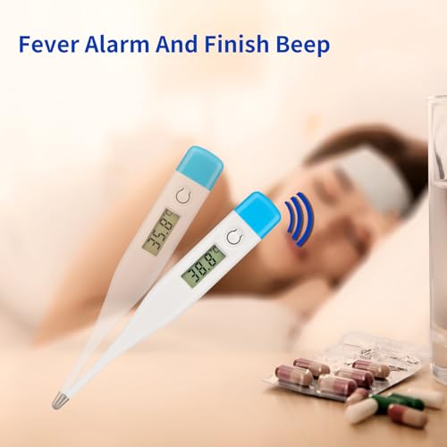 Image of Intelligent Digital Thermometer,LCD Display Screen,Fast Measurement,Suitable for Children and Adults,Easy to Maintain Cleanliness and Hygiene,Bringing Family Health,Light Blue