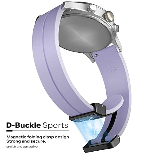 Image of Magnetic Watch Band 16mm 18mm 19mm 20mm 22mm - Quick Release - Skin-Friendly Soft Silicone Sport Watch Band for Men Women, Magnetic Folding Clasp Silicone Strap