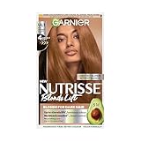 Garnier Nutrisse Blonde Lift Hair Dye, Vegan, UL1 Chestnut Blonde Lift. Achieves 100% grey coverage and 4 levels of lift. No-ammonia, vegan for rich, subtle chestnut blonde hues and a luminous finish.