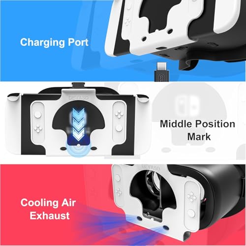 VR Headset for Nintendo Switch 1 & OLED Model, Switch VR Virtual Boy Glasses with Adjustable HD Lenses and Comfortable Head Strap, Labo VR Kit 3D Goggles for Switch Accessories(Black&White) by LXFEIFANTECH - Used condition - Image 6