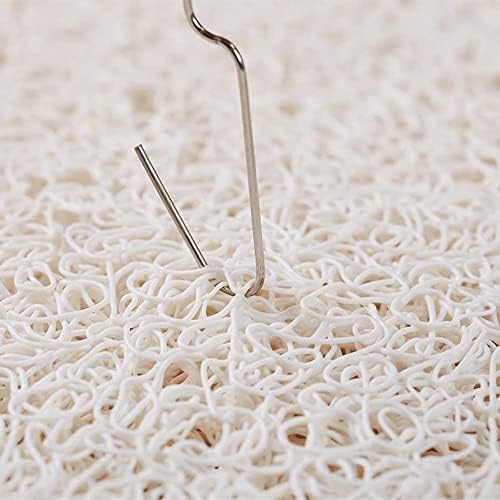 Shower Mat for Inside Shower, Loofah Bath Mat Non Slip Anti Mould Antibacterial Soft PVC Bath Mat for Bathroom Wet Shower Areas (60x90, White)