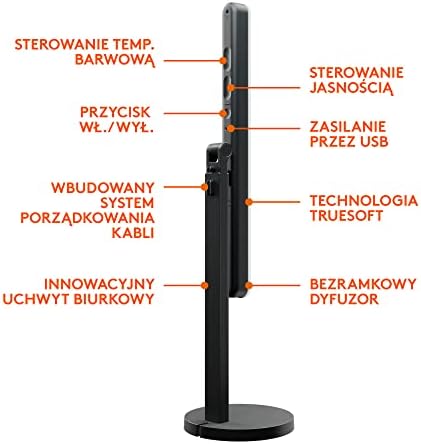 Logitech G Litra Beam Premium LED Streaming Key Lampa z TrueSoft, regulowanym uchwytem do montażu, ustawieniami jasności/temperatury kolorów oraz aplikacją na PC i Mac - Grafit