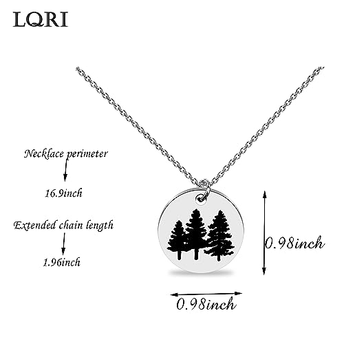 LQRI Pine Tree Necklace - Stainless Steel Adventure Travel Jewelry for Nature Lovers & Camping Enthusiasts by LQRI - Used condition - Image 4