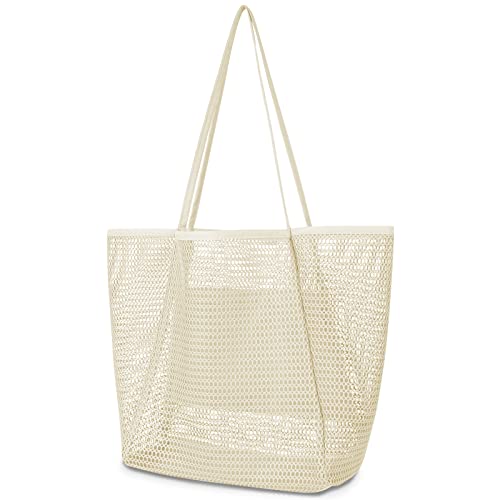 Iioscre Beach Bag for Women, Causal Hobo Handbags with Zipper Inner Pocket
