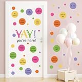 TOARTi Colorful Back to School Window Clings Inspirational Quotes Wall Stickers Polka Dots Wall Decals Classroom Welcome Window Stickers Yay You're Here Classroom Door Decal