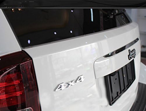 2pcs 4X4 Emblems, 3D Chrome Auto Tuning Sticker Liberty Nameplate Decal Replacement for SUV 4wd