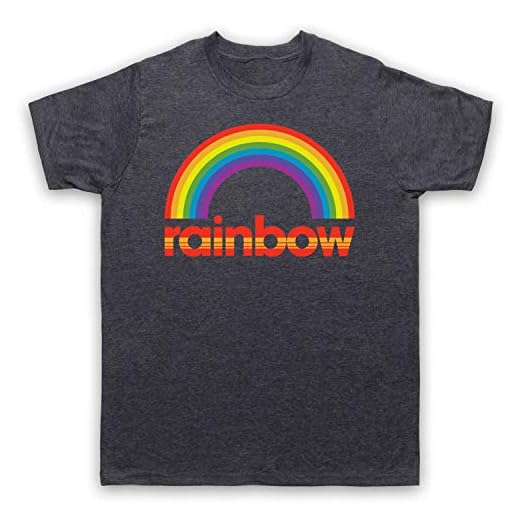 My Icon Art & Clothing Rainbow Kids 70-tals 80-tals TV-show logotyp herr t-shirt