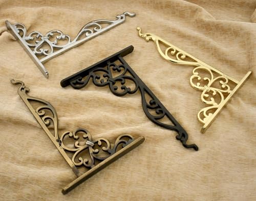 Image of Metal Wall Hook Hanging Plant Bracket Decorative Straight Plant Hanger for Pots, Bird Feeders, Planters, Lanterns, Macrame, Wind Chimes Indoor Outdoor (Black, Pack of 1)