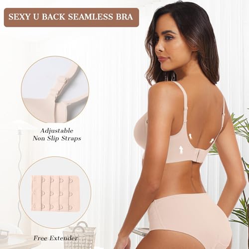 OEAK Womens Wireless Bras Comfortable Push Up Bra No Underwire Bra Full Support Lift Bralette Everyday Seamless Tshirt Bras3