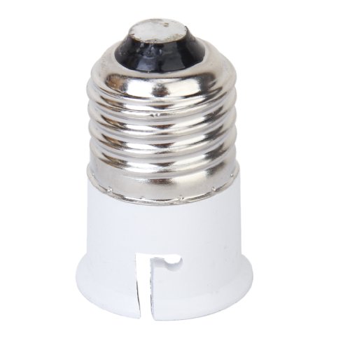 Image of Plastic Bulb Holder 1 Socket Enlarger Adapter (White)Pack of 1