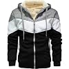 Men’s Winter Fleece Thermal Jackets for Men Sherpa Lined Hoodies Warm Thick Jacket Outerwear