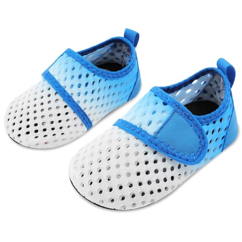 L-RUN Toddler Barefoot Shoes Infant Water Shoes Baby Skin Aqua Socks for Beach Pool White 18-24 Months=EU21-22 - Thumbnail 7