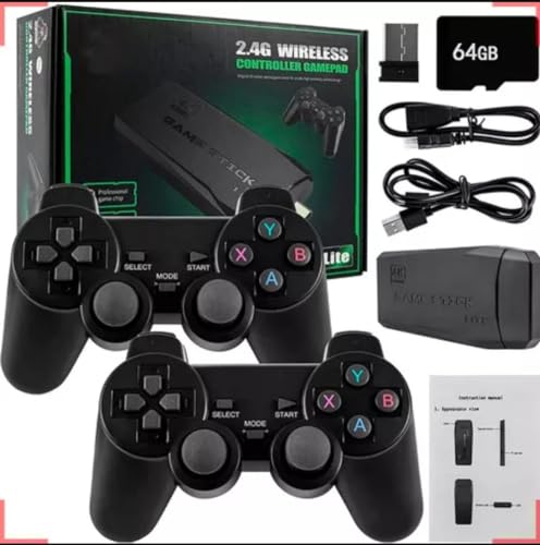 GAME STICK 4K ORIGINAL VERSÃO ATUALIZADA 11 MIL JOGOS com 2 contr...
