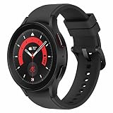 samsung galaxy watch5 pro bespoke edition 45mm bluetooth smartwatch body health fitness sleep tracker sapphire crystal glass titanium frame us version black ridge sport band black