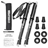 BISINNA トレッキングポール カーボン 超軽量116g 折りたたみ式 トレイルランニングポール 登山用ストック 2本セット EVAコンビグリップ 耐衝撃設計 専用収納袋 登山 高齢者 ハイキング アウトドア 遠足 散歩 男女兼用 持ち運びが便利
