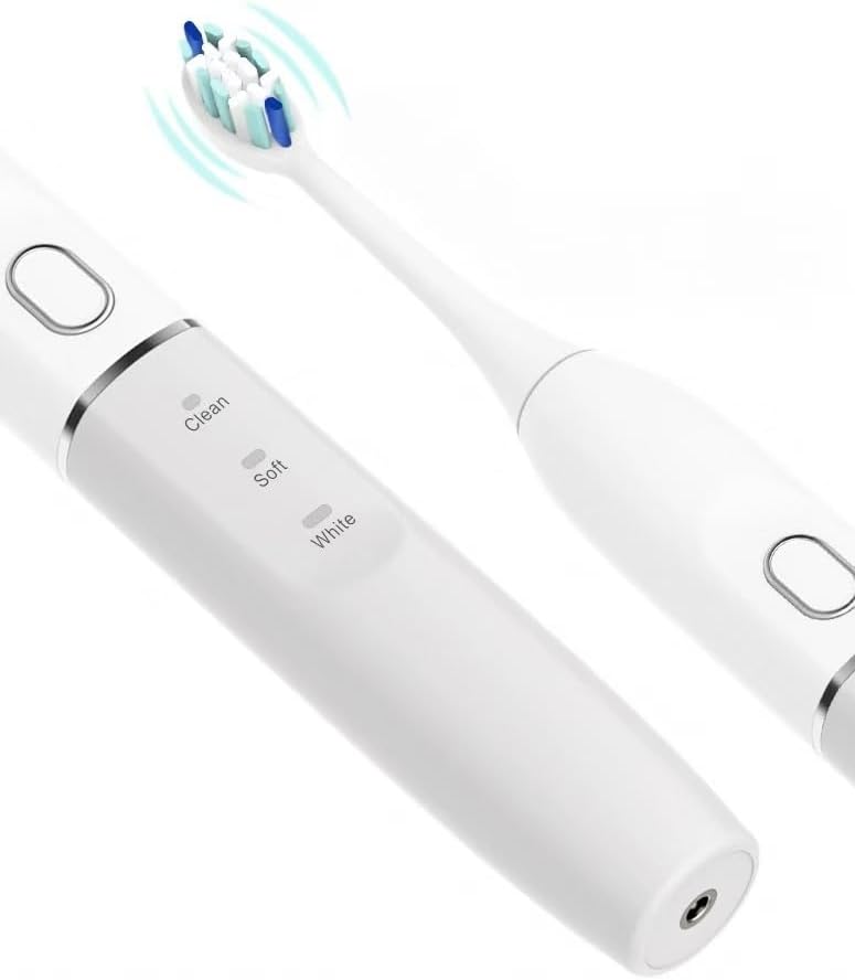 Electric Toothbrush Set, 8 Brush Heads, Travel Box, 4 Modes, Rechargeable Adult Electric Toothbrush Gift Box (Pink)