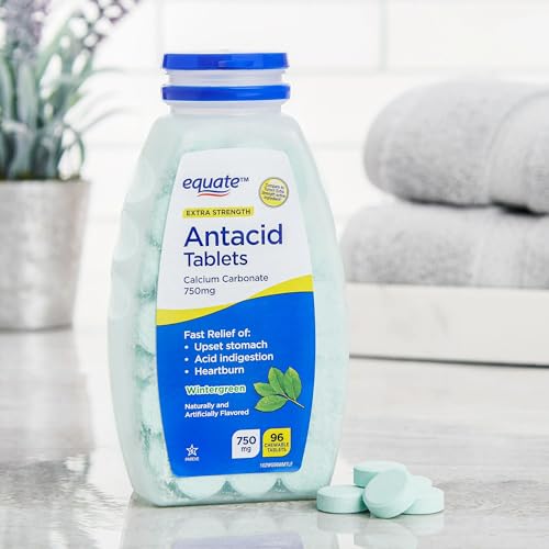 Ravazzi Equate Extra Strength Antacid Chewable Wintergreen Tablets, Over The Counter, 750 mg, 96 Ct - Thumbnail 5