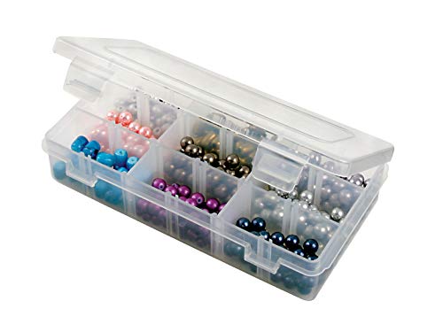 ArtBin 2003AB Solutions Mini Box, Art & Craft Supply Organizer with Removable Dividers, [1] Plastic Storage Box