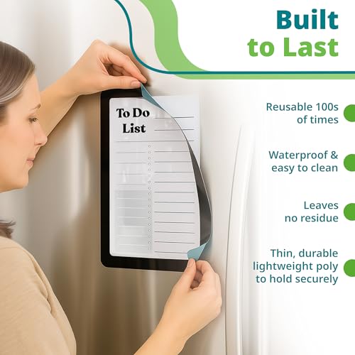 image for Fodeez 8.5x11 Self Adhesive Peel & Stick Document Holder for Glass & S