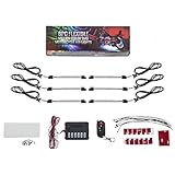 LEDGlow 6pc Million Color Motorcycle LED Light Kit - Universal Fitment - Water Resistant - Wireless Remote