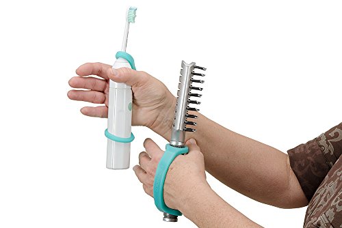 EazyHold Silicone Universal Cuff Aid for Limited Hand Grip, Cerebral Palsy, Therapy, Adaptive Eating Tableware Spoon Fork Holder, Disabled Assistive Equipment (Youth to Adult-5 Pack) - Thumbnail 5