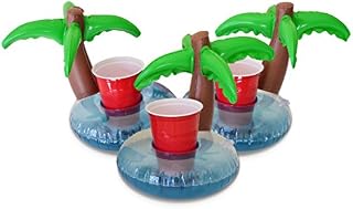 GoFloats Inflatable Pool Drink Holders (3 Pack) Designed in the US | Huge