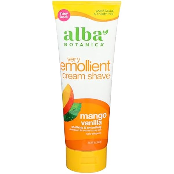 Alba Botanica Very Emollient Cream Shave Mango Vanilla - 8 oz by Alba Botanica