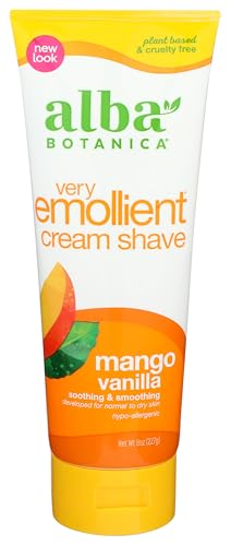 Alba Botanica, Natural, Very Emollient Cream Shave, Mango Vanilla, 8 oz (227 g)