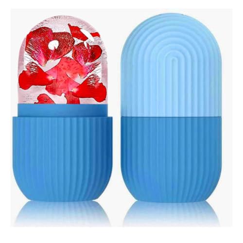 Image of Ice Roller for Face Massager and Glowing Skin | Ice Roll for Face and Eye | Pore Tightening, Puffiness & Dark Circle Reduction | Facial Ice Mold Massager for Skin Care (Blue)