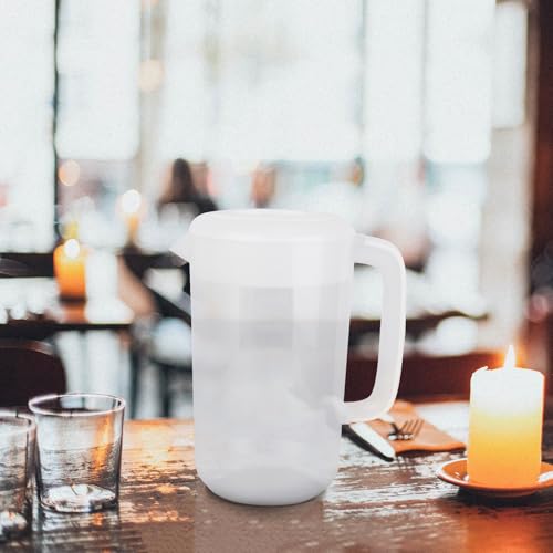 Jarra de agua grande de 4000ml de plástico resistente con tapa fácil de limpiar 7