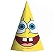 Amscan SpongeBob 6-1/4" x 4-1/4" Classic Party Cone Hats, 8-Count