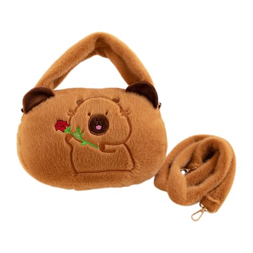 Monedero de peluche,Bolsa de mensajero de felpa,Bolso De Carpincho Bolso De Hombro De Animales De Felpa De Gran Capacidad | Bolsos de felpa, paquete de animales de felpa para tarjetas de billete