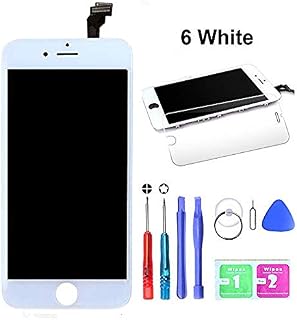 HTECHY Compatible with iPhone 6 Screen Replacement White- Compatible for iPhone 6 Digitizer