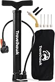 TravelHawk Fahrradpumpe alle Ventile Schwarz - Luftpumpe Fahrrad aus...