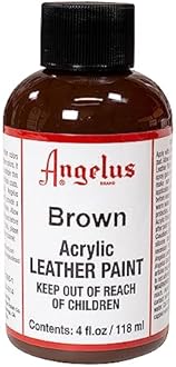Angelus Acrylic Leather Paint, 4 Fl Oz (Pack of 1), Brown