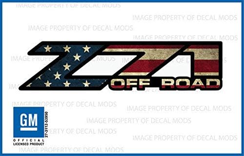 Decal Mods Z71 Off Road - Calcomanías de bandera estadounidense para Chevy Silverado/GMC Sierra - FWFLAG (2001-2006) lado de la cama 1500 2500 HD