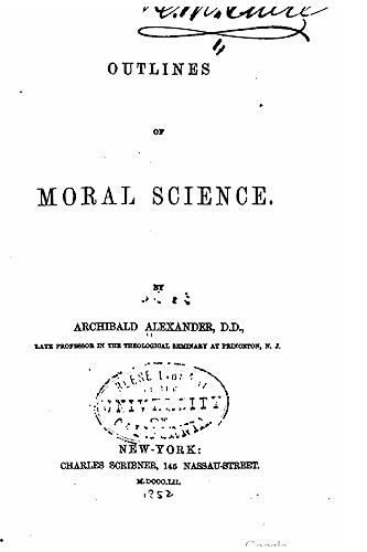 Outlines of moral science