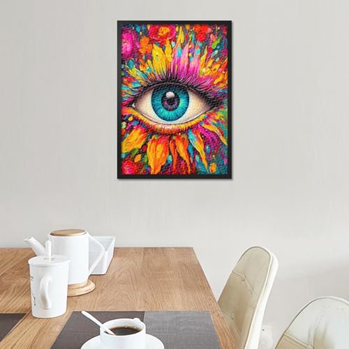 1000 Pieces Jigsaw Puzzle for Adults,Colorful Eye with Flower Petals Painting, Puzzles Games for Adult Hard Challenging - 19.7" x 27.5" by Rebotipy - Image 6