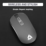 Klim Inspiration – mysz bezprzewodowa + ergonomiczna mysz zaprojektowana do użytku oburęcznego + mysz kompatybilna z Qi i z akumulatorem o długim czasie + mysz biurowa do komputera, laptopa, Windows i