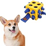 Fossa Dog Enrichment Puzzle Toy, Interactive Snuffle Ball for Dogs Encourage Stimulation Food Foraging Skill, Resistant Rope to Hide Treat for Aggressive Puppy, Small, Medium, Large Dog