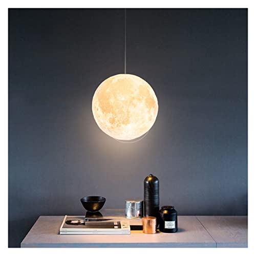 Lustre lune 3D moderne pour salon et chambre