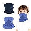 2 Pack Neck Warmer Kids,Toddler Neck Warmer,Winter Soft Windproof Kids Neck Warm-er Cache Cou Enfant for Boys Girls Outdoor Sports (blue+blue)