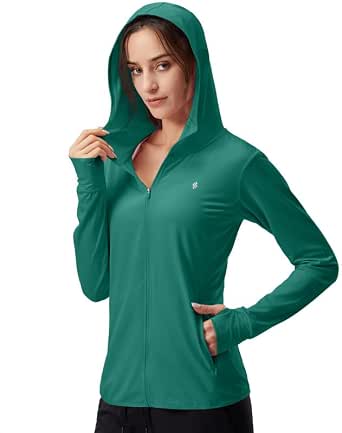 Soothfeel Women's UPF 50+ Sun Protection Hoodie Jacket - Lightweight Long Sleeve Sun Shirt with Pockets for Women