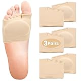 3 Pairs Metatarsal Foot Pads for Women and Men, Foot Pads for Balls of Feet Cushions Pain Relief, Morton's Neuroma Relief, Metatarsal Support
