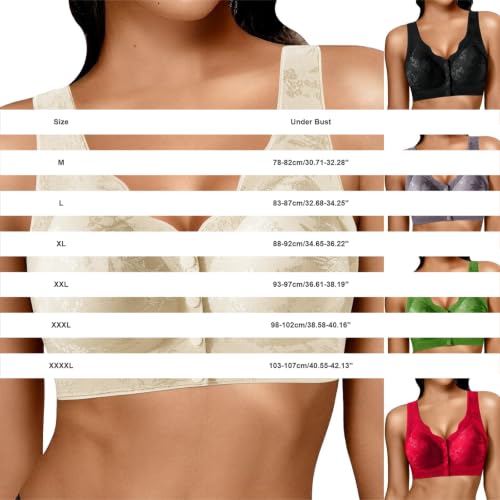 Push Up Bras for Women Khaki M Embroidered Seamless No Underwire Comfort Convenient Back Supportive Bra - image 4