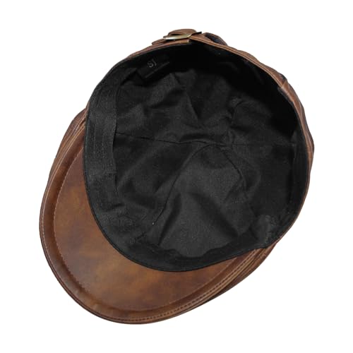 Gorra de cuero sintético PanPacSight estilo vintage irlandés ajustable 2