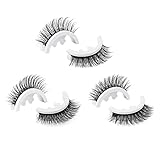 Reusable Self-Adhesive Eyelashes Without Glue, Natural Lashes Wispy False Eyelashes Extension, 3...