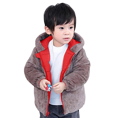 Kids Boys Girls Hooded Puffer Coat Thick Fluff Zipper Long Sleeve 𝗕ear Jacket Winter Puffy Windproof Outwear3