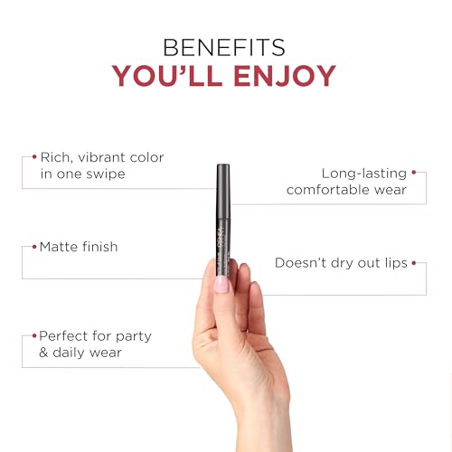Image of Oshea Colors HD Matte Finish & Highly Pigmented Long Lasting Creamy Lipstick | Lightweight Formula Enriched with Castor Oil, Shea Butter & Jojoba Seed Oil | Free from Paraben - (Sunset Rose 10) 1.2g